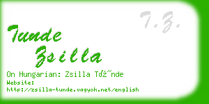 tunde zsilla business card